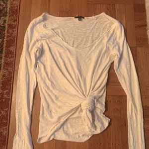 Summer white tie front sweater cover up size small